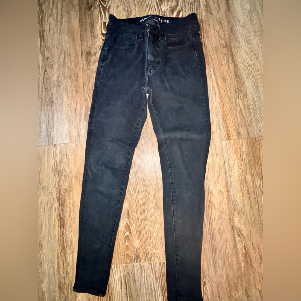 American Eagle Outfitters Skinny Jean Bundle of 3 (denim, white, black)😀 Size 4 - Picture 7 of 15